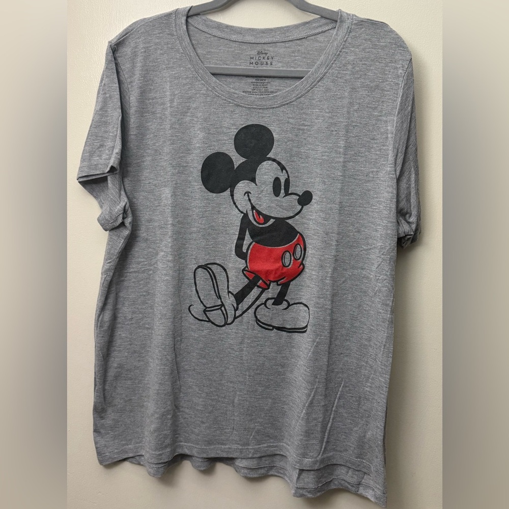 Disney Mickey Mouse Heather Gray Crewneck Tee